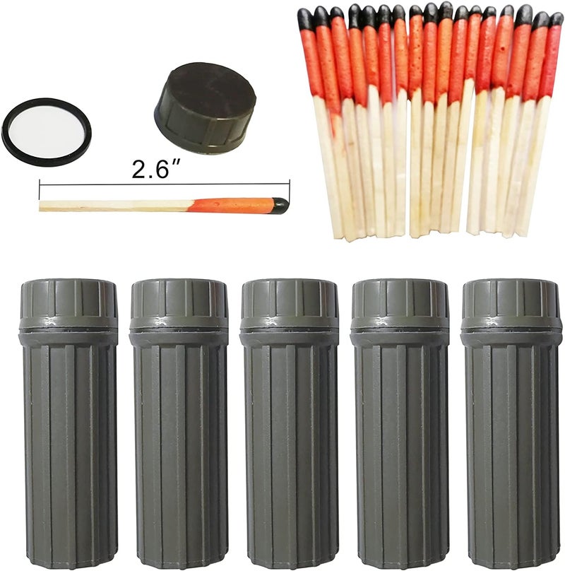 eGreen99 Emergency Fire Starter | Windproof & Waterproof Storm Matches with Waterproof Case & Wax Rope | Survival Gear for Camping, Hiking, Bushcraft, Outdoor Survival - Image 1